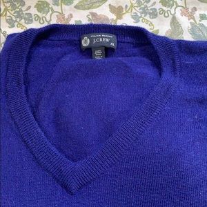 Jcrew purple v-neck wool sweater